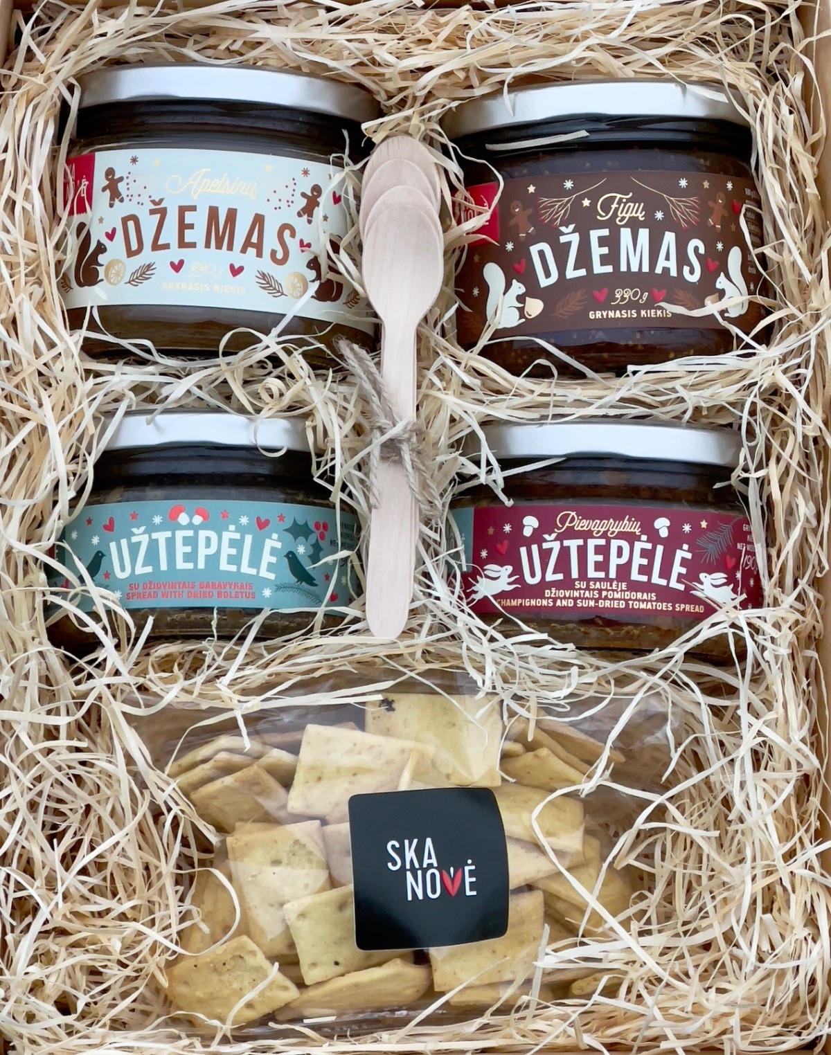 Set CHRISTMAS (2 pcs. spreads, 2 pcs jams, crackers)